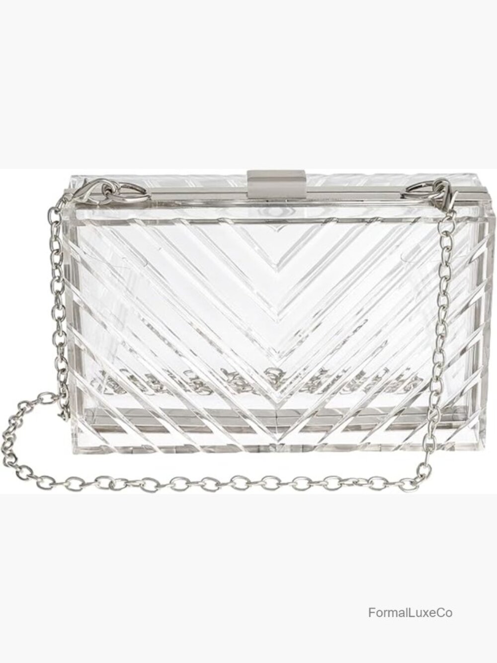 Clear Acrylic Clutch Purse Stadium Approved Evening Bag